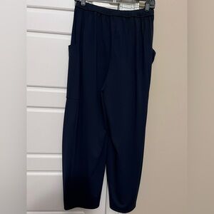 HALARA Mid Rise Elastic Waistband Drawstring Pocket Flowy Wide Leg Casual Pants